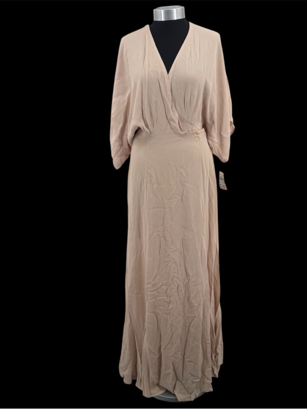 Reformation Winslow Short Sleeve V - Neck Wrap Maxi Dress Size L